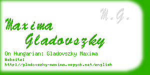 maxima gladovszky business card